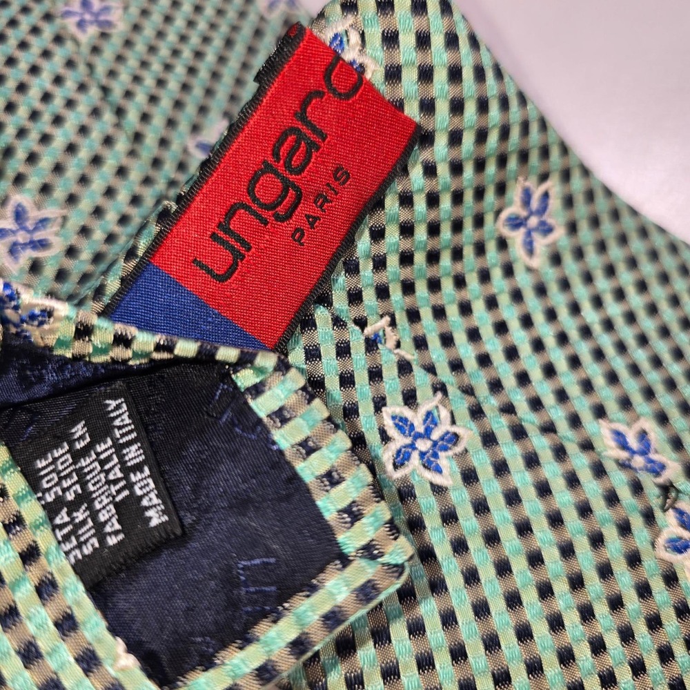 Designer Ties Bundle of 3 Ungaro Paris + Charles Ton Italy + Man to Man Floral - Picture 14 of 16